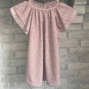 Women's Short Sleeve Blouse, Size XXS, Lavender